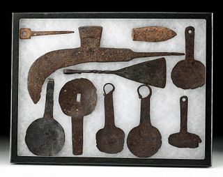 8th C. Viking Iron Tool & Utensil Assortment (10)