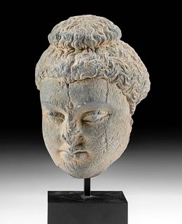 Gandharan Schist Buddha Head w/ Graceful Features