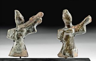 Chinese Han Dynasty Glazed Pottery Archers (pr)