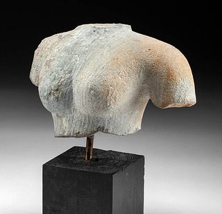 Fine 12th C. Khmer Stone Female Bust