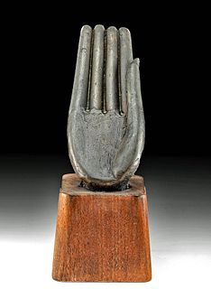 17th C. Thai Brass Buddha Hand with Bracelet