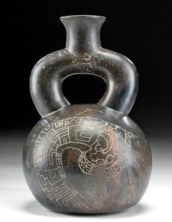 Fine Chavin Incised Pottery Vessel w/ TL, ex-Museum