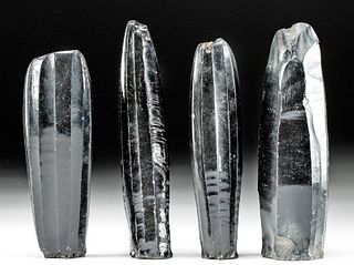 4 Colima Obsidian Stone Cores