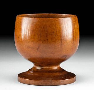Gorgeous Early 20th C. Hawaiian Milo Wood Goblet