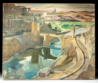 William Draper Painting - "Toledo, Spain" 1954