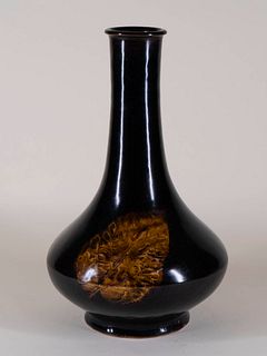 Jian Ware Bottle-Shaped 'Leaf' Vase