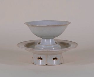 Qingbai Ware Cup and Stand