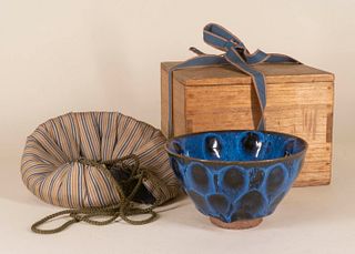Jian Tenmoku Black and Blue Glazed Tea Bowl