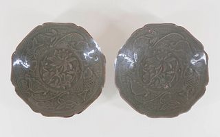 Pair of Yaozhou Ware Dishes