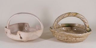 Two Japanese Ceramic Baskets
