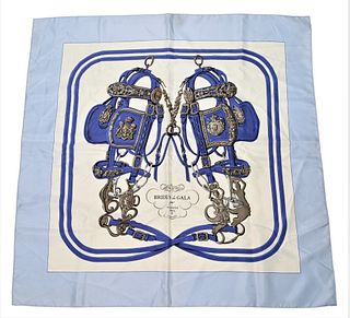 Hermes Silk Scarf, titled "Brides de Gala", made for Henry Miller, Hartford, label attached, 35" x 35", in excellent condition.