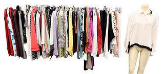 Large Lot of Designer Clothing, approximately 60 pieces, to include shirts, blouses, tops, sweaters, skirts, designers include Delle Celle, Maus & Hof