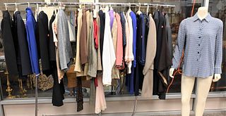 Large Lot of Over 40 Pieces of Clothing, to include blazers, suits, blouses, etc., some designers, miscellaneous lot, sizes small, medium and large, s