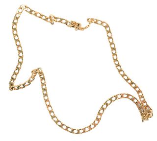 14 Karat Yellow Gold Chain Link Necklace, 18 inches, 24.1 grams