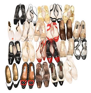 Designer Shoe Lot, to include mostly sling backs by Diane B Vaneli and Varda, some heavily worn, size 7 1/2 - 8. 