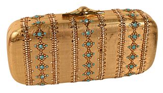 Judith Leiber Clutch Purse, mounted with jewels.