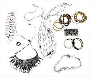Group of Assorted Costume Jewelry, to include original zipper necklace, bracelets, etc.