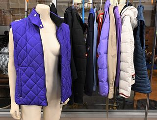 Designer Sportswear Lot, to include a Ralph Lauren ski coat; Moncler ski coat; Bogner quilted coat; Escada; Kors; along with others; sizes S/M/L, most