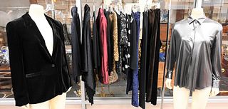 15 Piece Lot of Designer Evening Wear, to include pants, sequin and beaded tops, embellished sweaters and others, designers include Delle Celle, Escad