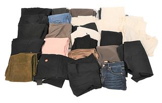 Large Lot of Designer Pants, to include Akris, Cambio, Armani, Zara, along with others, inseams 28" - 32", waist size small, condition consistent with