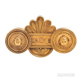 Archeological Revival Gold Brooch