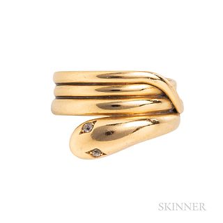 18kt Gold Snake Ring