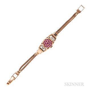 Retro 14kt Rose Gold Covered Wristwatch
