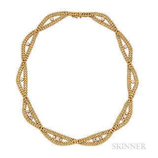Cartier 18kt Gold, Cultured Pearl, and Diamond Necklace