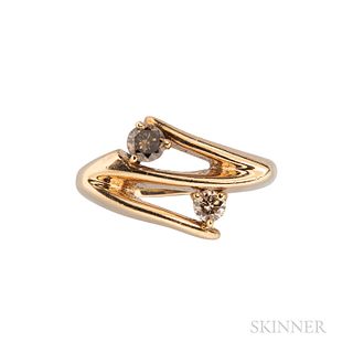 14kt Gold and Colored Diamond Ring