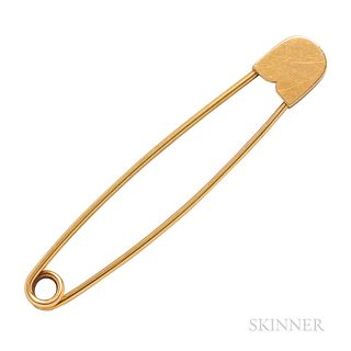 18kt Gold Safety Pin
