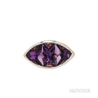 John Hardy 18kt Gold and Amethyst Ring