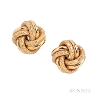 Unoaerre 14kt Gold Knot Earrings