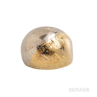 18kt Bicolor Gold Dome Ring