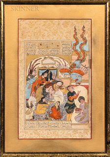 Manuscript Painting Depicting the Birth of Rustam