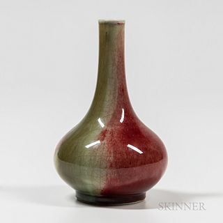Flambe-glazed Bottle Vase