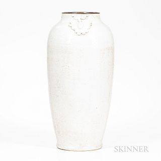 White-glazed Storage Vase