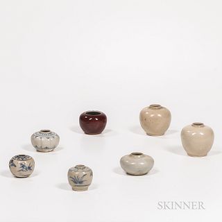 Seven Ceramic Jarlets