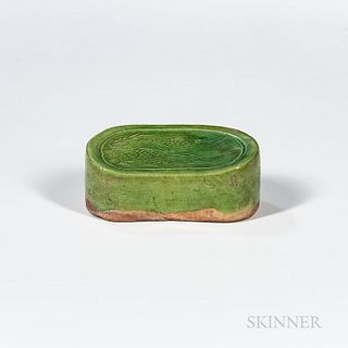 Green-glazed Pottery Wrist Rest