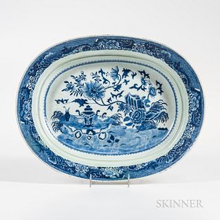 Blue and White Export Oval Platter