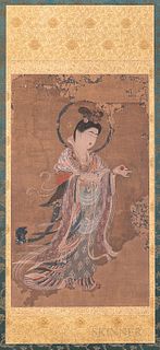 Hanging Scroll Depicting a Shinto Deity
