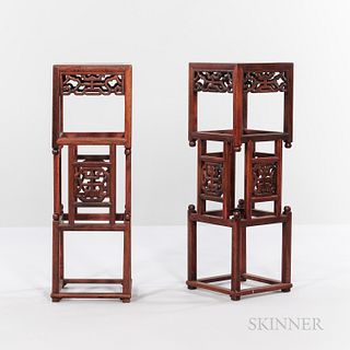 Pair of Mahogany Stands