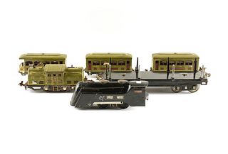 A GROUP OF SIX LIONEL AND MARX PASSENGER AND FREIGHT CARS, SECOND-QUARTER 20TH CENTURY,