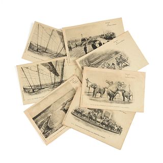 A GROUP OF 138  ANTIQUE AND VINTAGE CIRCUS/SIDESHOW POSTCARDS AND RELATED EPHEMERA, CIRCA 1880s-1980s,