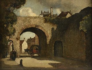 E.B. BLUNT (British 19th Century) A PAINTING, "Scots Gate at Berwick on Tweed," 