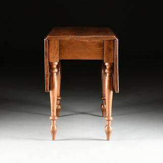A FEDERAL DROP LEAF CHERRY BREAKFAST TABLE, FIRST QUARTER 19TH CENTURY,