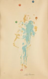 LEROY NEIMAN (American 1921-2012) A PRINT, "Pierrot the Juggler," PRINTER'S PROOF,