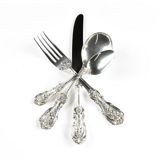 AN EIGHTY-THREE PIECE REED & BARTON FRANCIS I STERLING SILVER FLATWARE SERVICE, MARKED, 20TH CENTURY,  