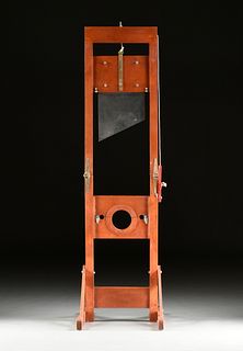 A MAGICIAN'S WOOD AND STAINLESS STEEL "GIANT GUILLOTINE," BY ABBOTT'S, OSBORNE PLAN, 1970s,
