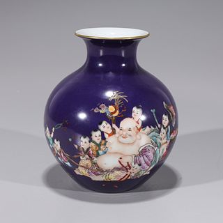 Chinese Qianlong-Style Porcelain Vase