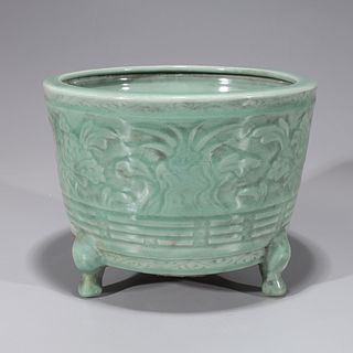 Chinese Ming Style Celadon Tripod Censer